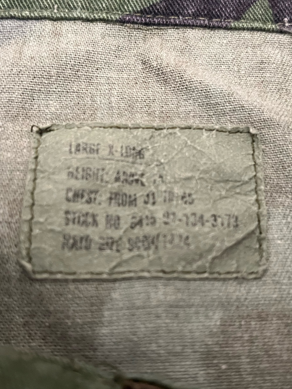 XL 1985 US Military M81 Woodland Camo BDU Jacket Coat Long 80s NYCO Vintage - Picture 3 of 5